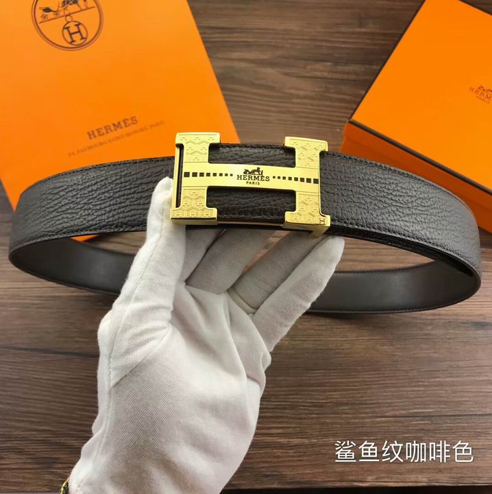 Super Perfect Quality Hermes Belts(100% Genuine Leather,Reversible Steel Buckle)-1145