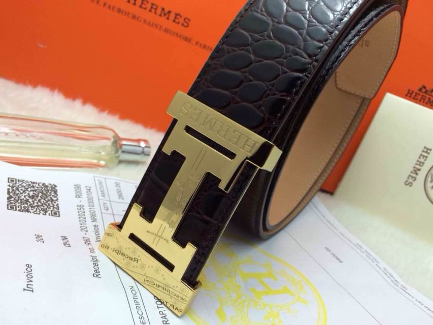 Super Perfect Quality Hermes Belts(100% Genuine Leather,Reversible Steel Buckle)-1170