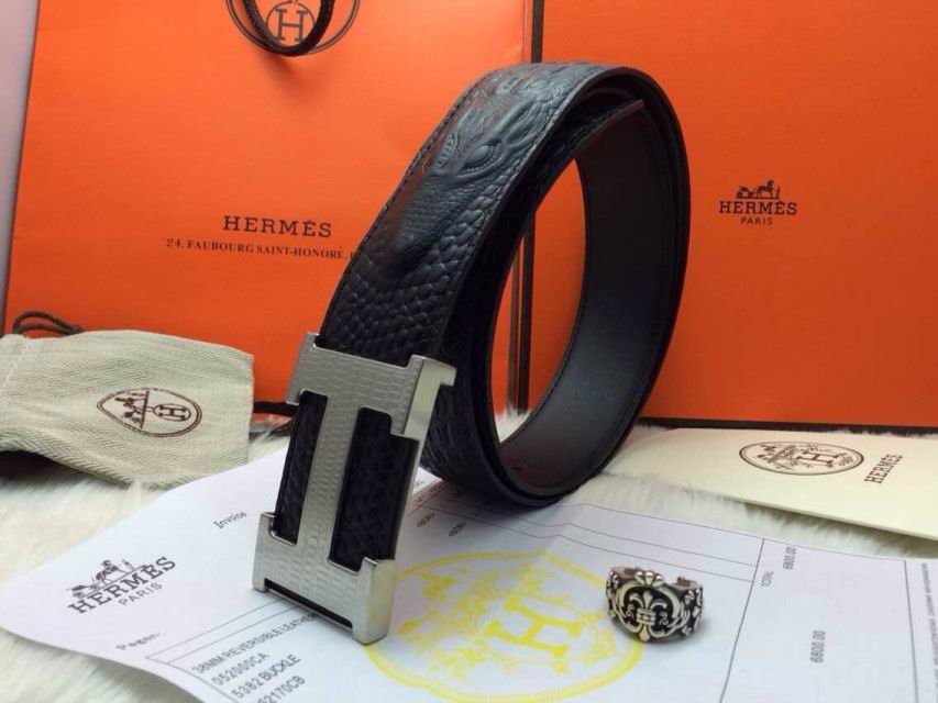 Super Perfect Quality Hermes Belts(100% Genuine Leather,Reversible Steel Buckle)-1179