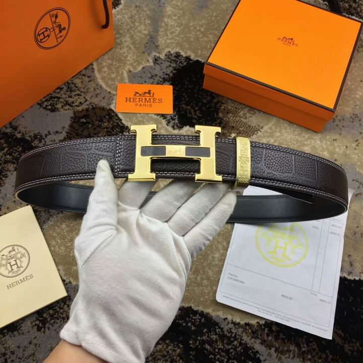 Super Perfect Quality Hermes Belts(100% Genuine Leather,Reversible Steel Buckle)-1182