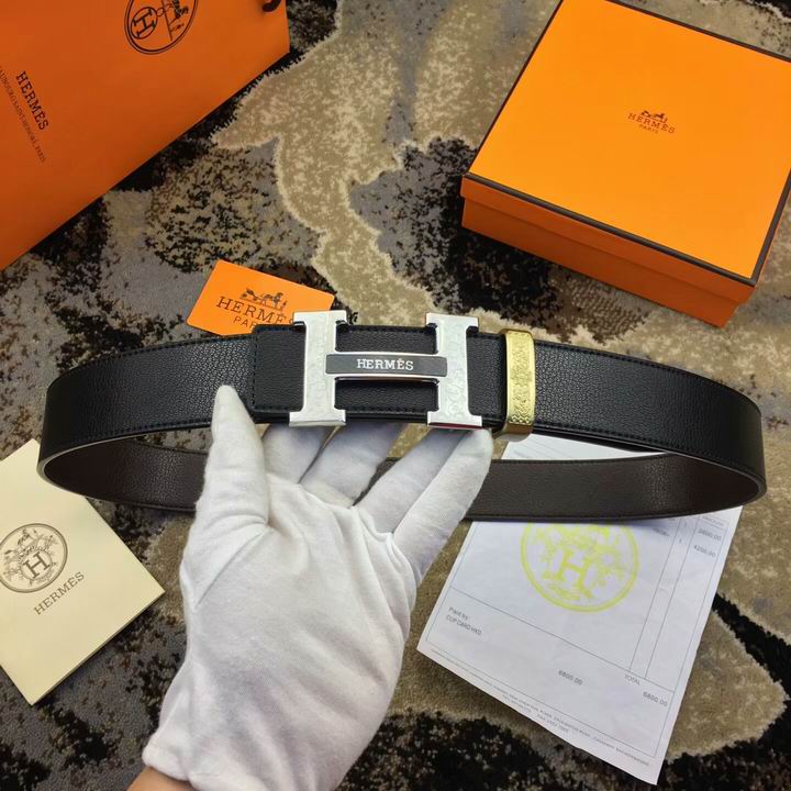 Super Perfect Quality Hermes Belts(100% Genuine Leather,Reversible Steel Buckle)-1185