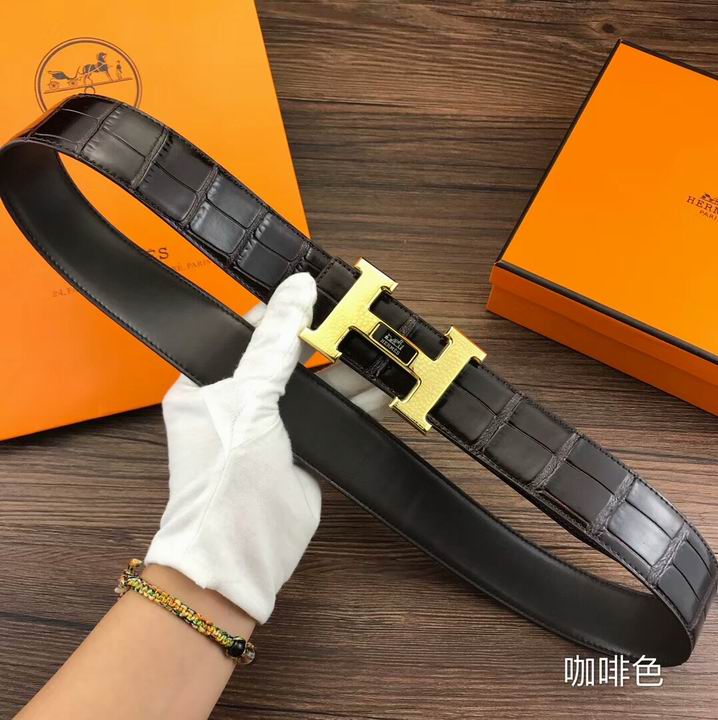 Super Perfect Quality Hermes Belts(100% Genuine Leather,Reversible Steel Buckle)-1197