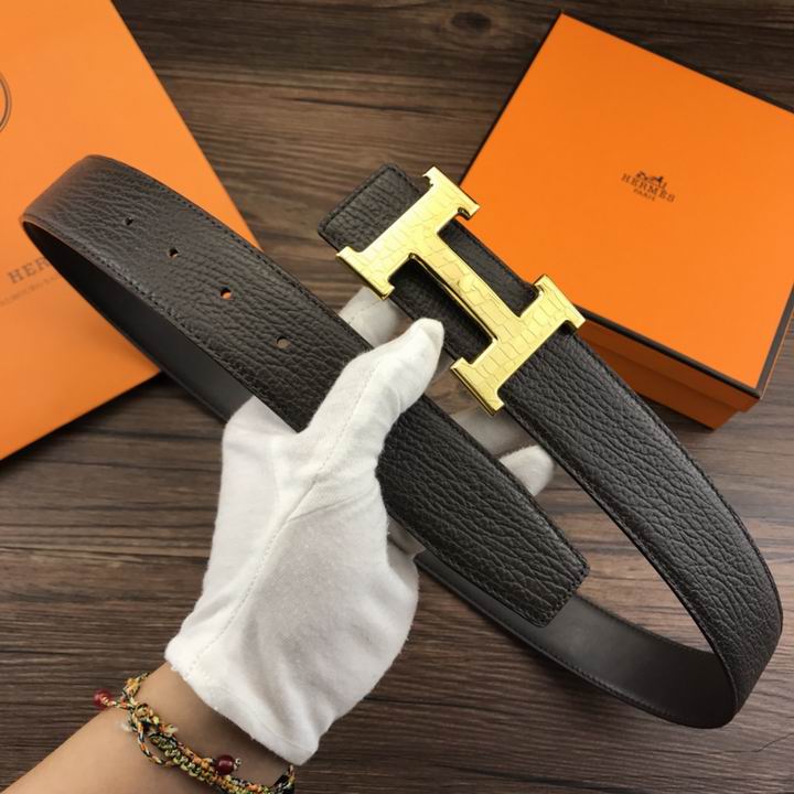 Super Perfect Quality Hermes Belts(100% Genuine Leather,Reversible Steel Buckle)-1200