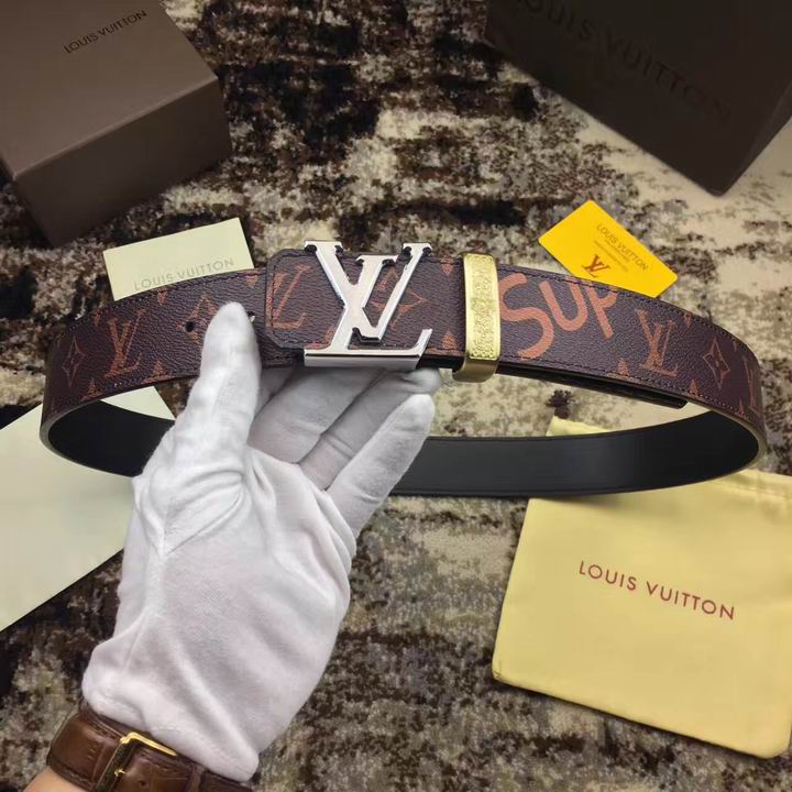 Super Perfect Quality LV Belts(100% Genuine Leather,Steel Buckle)-1339