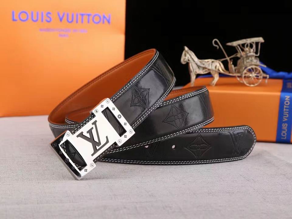 Super Perfect Quality LV Belts(100% Genuine Leather,Steel Buckle)-1353
