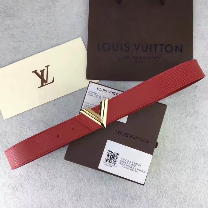 Super Perfect Quality LV Belts(100% Genuine Leather,Steel Buckle)-1357