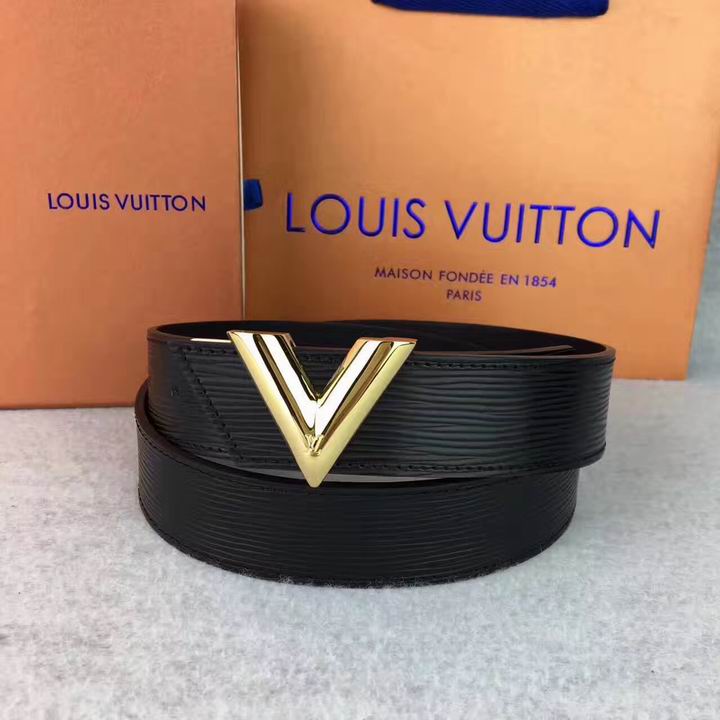 Super Perfect Quality LV Belts(100% Genuine Leather,Steel Buckle)-1364