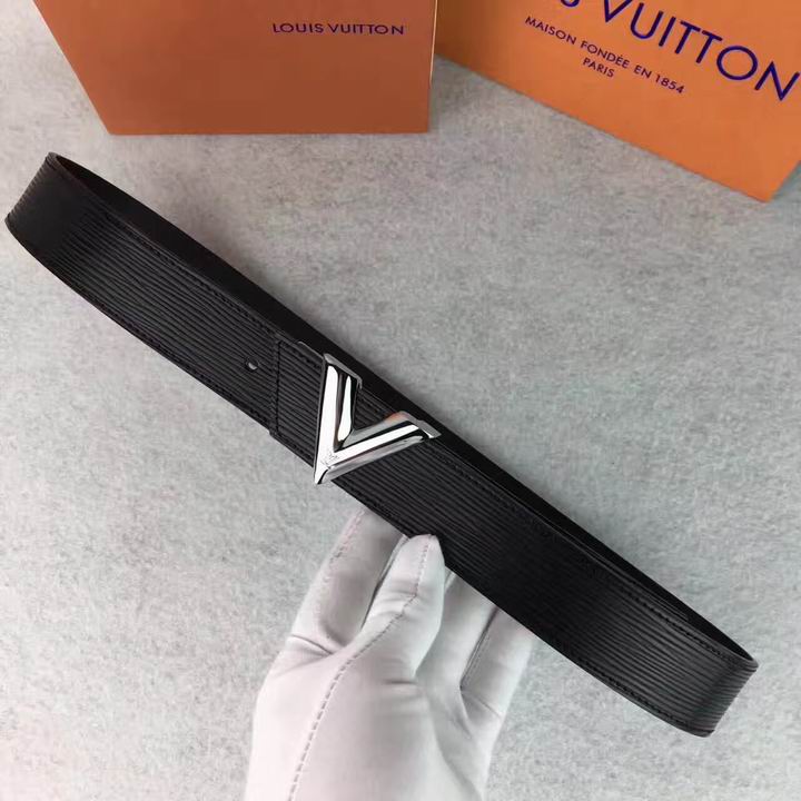Super Perfect Quality LV Belts(100% Genuine Leather,Steel Buckle)-1369