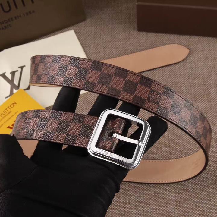 Super Perfect Quality LV Belts(100% Genuine Leather,Steel Buckle)-1372