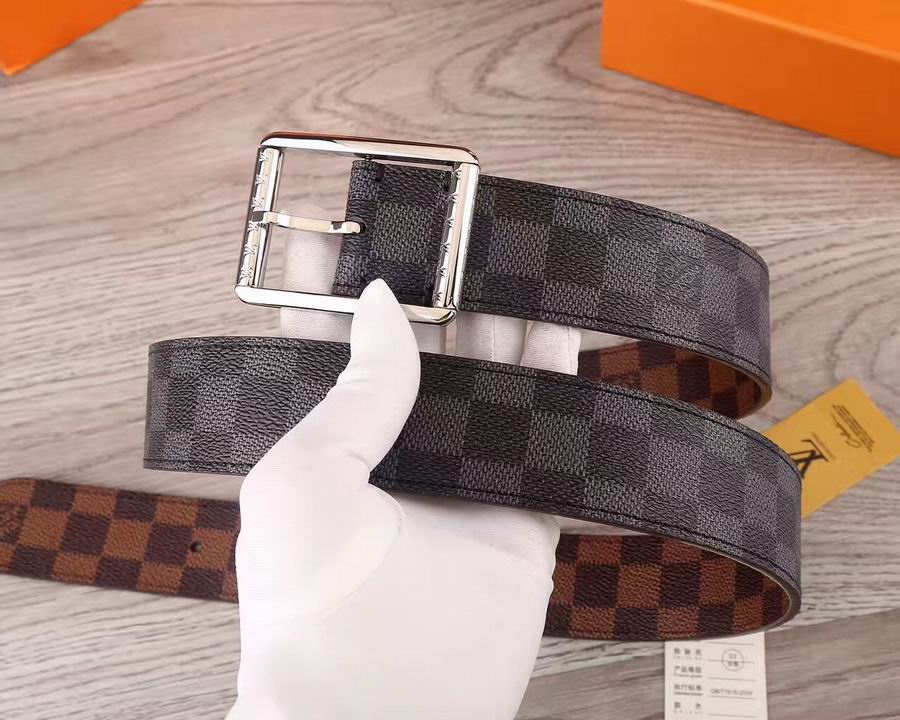 Super Perfect Quality LV Belts(100% Genuine Leather,Steel Buckle)-1406