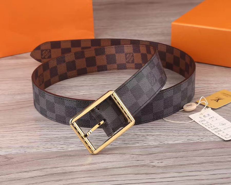 Super Perfect Quality LV Belts(100% Genuine Leather,Steel Buckle)-1408