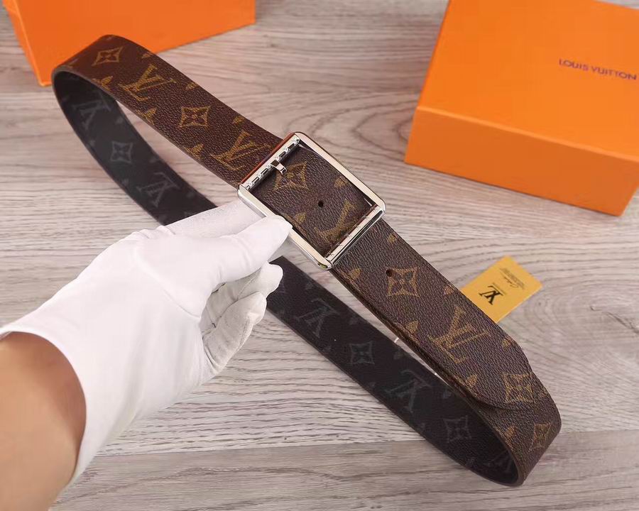 Super Perfect Quality LV Belts(100% Genuine Leather,Steel Buckle)-1412