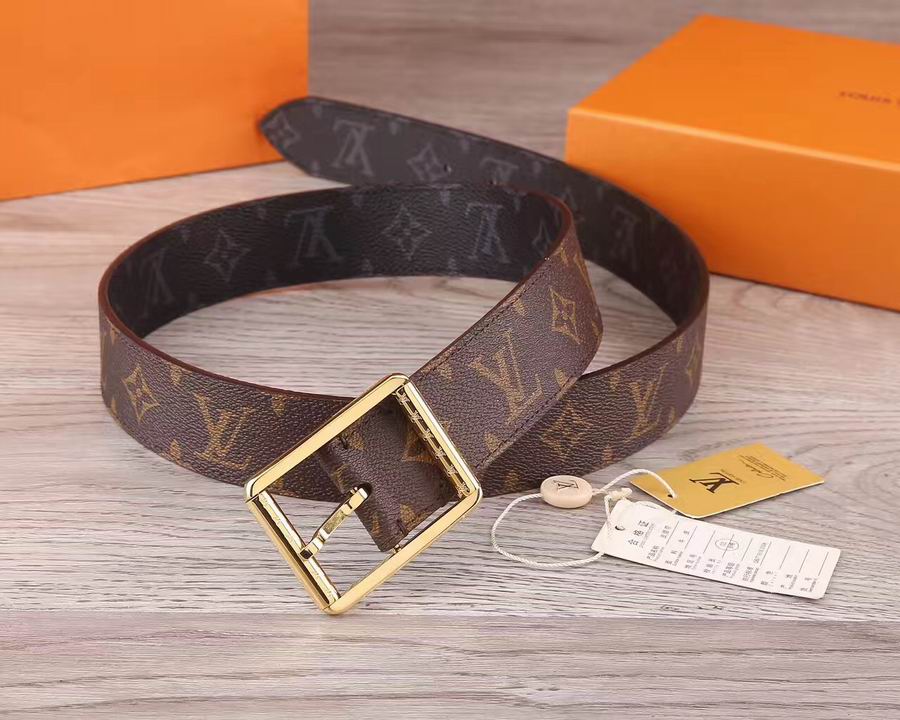 Super Perfect Quality LV Belts(100% Genuine Leather,Steel Buckle)-1413
