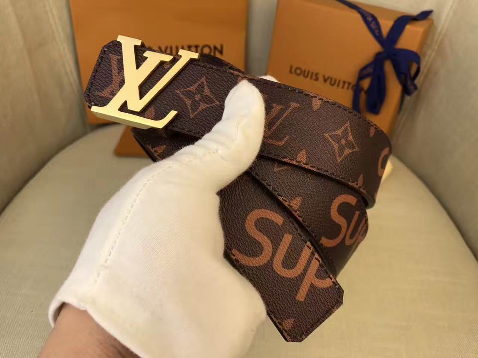 Super Perfect Quality LV Belts(100% Genuine Leather,Steel Buckle)-1427