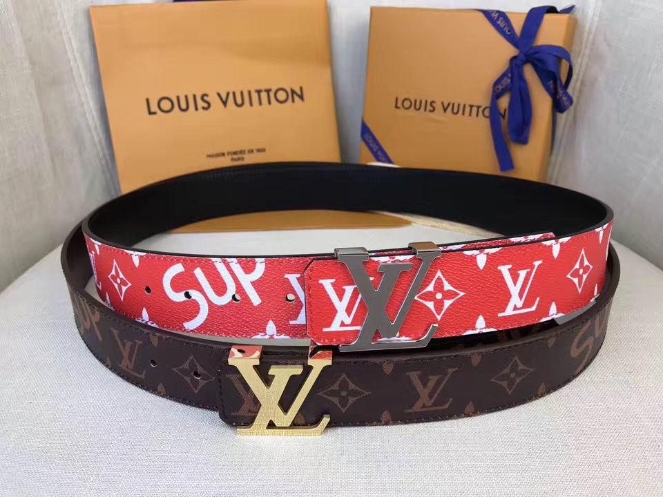 Super Perfect Quality LV Belts(100% Genuine Leather,Steel Buckle)-1428