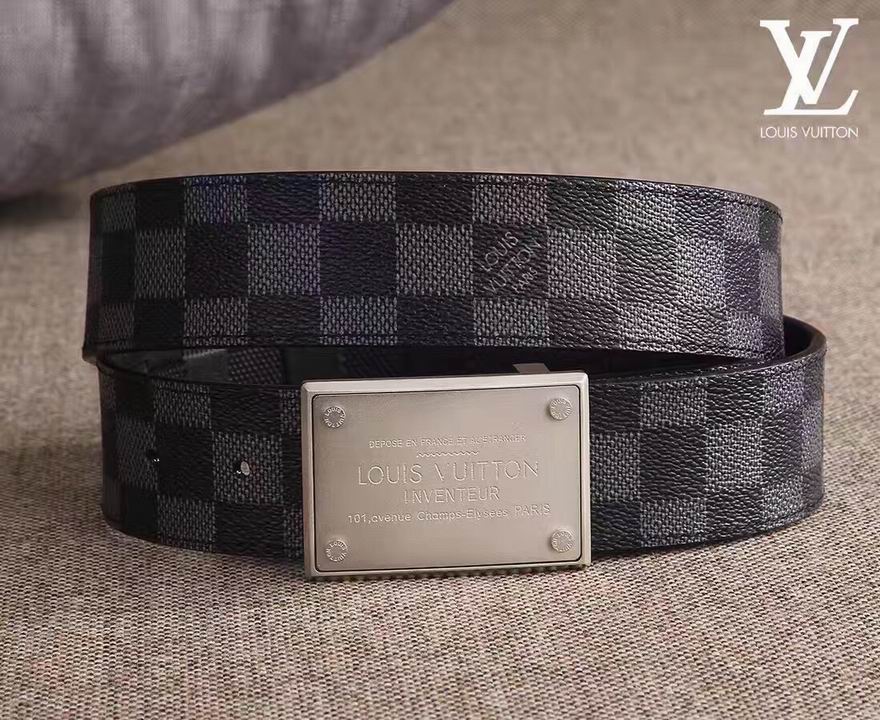 Super Perfect Quality LV Belts(100% Genuine Leather,Steel Buckle)-1440