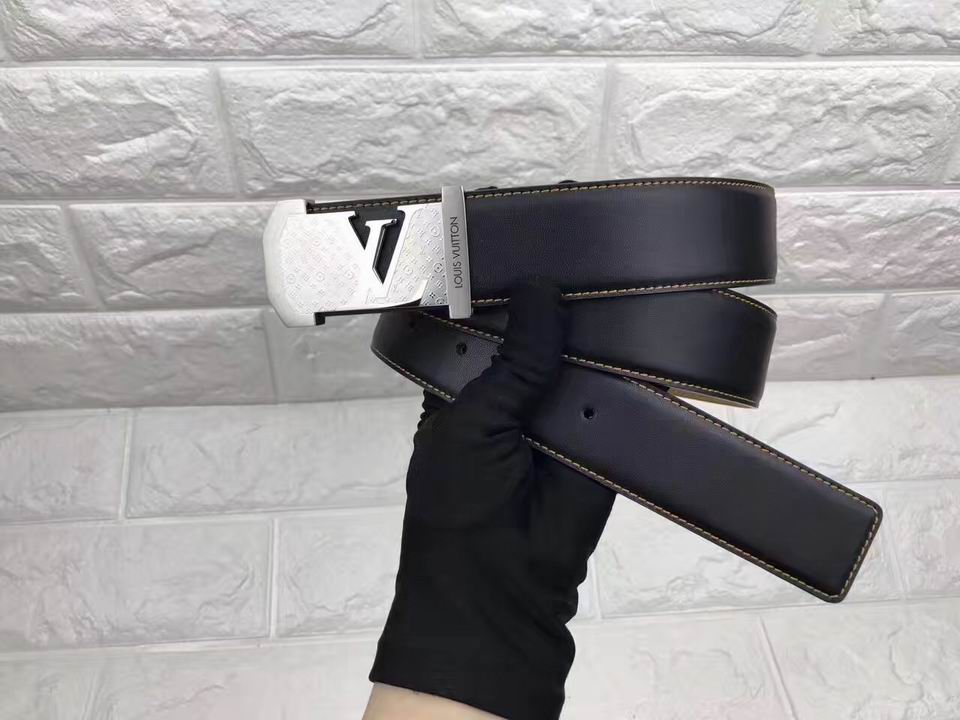 Super Perfect Quality LV Belts(100% Genuine Leather,Steel Buckle)-1453