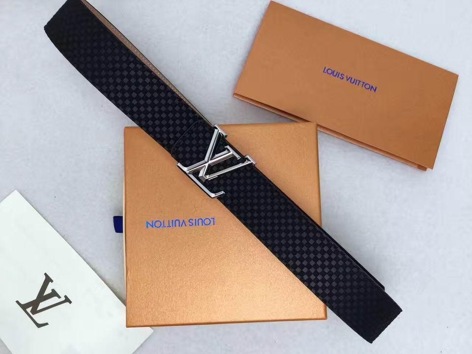 Super Perfect Quality LV Belts(100% Genuine Leather,Steel Buckle)-1473