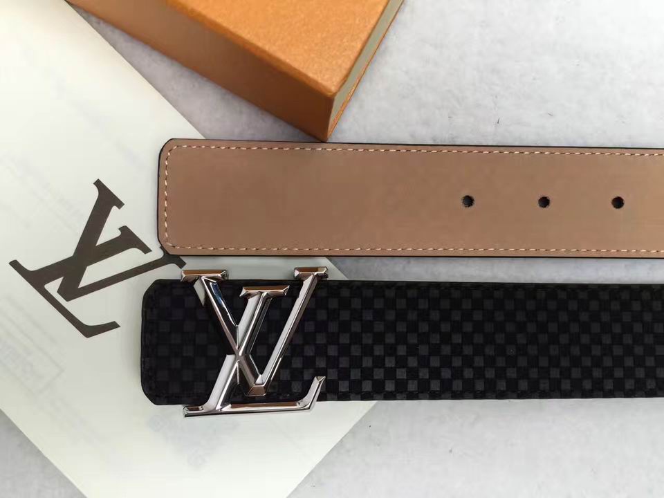 Super Perfect Quality LV Belts(100% Genuine Leather,Steel Buckle)-1474