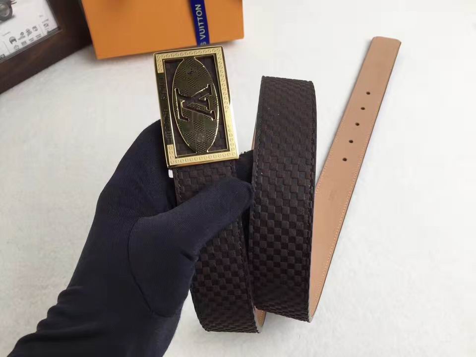 Super Perfect Quality LV Belts(100% Genuine Leather,Steel Buckle)-1478