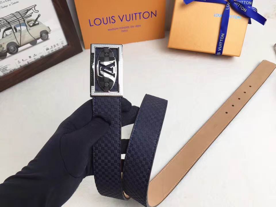 Super Perfect Quality LV Belts(100% Genuine Leather,Steel Buckle)-1481
