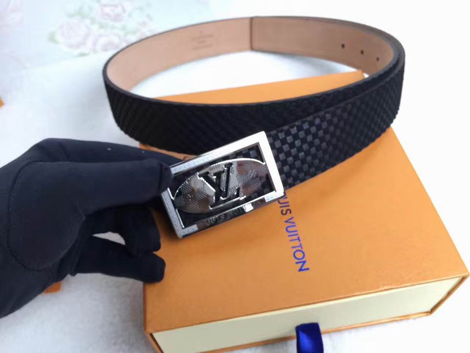 Super Perfect Quality LV Belts(100% Genuine Leather,Steel Buckle)-1483