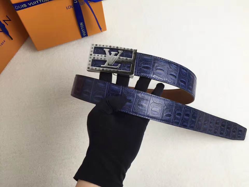 Super Perfect Quality LV Belts(100% Genuine Leather,Steel Buckle)-1487