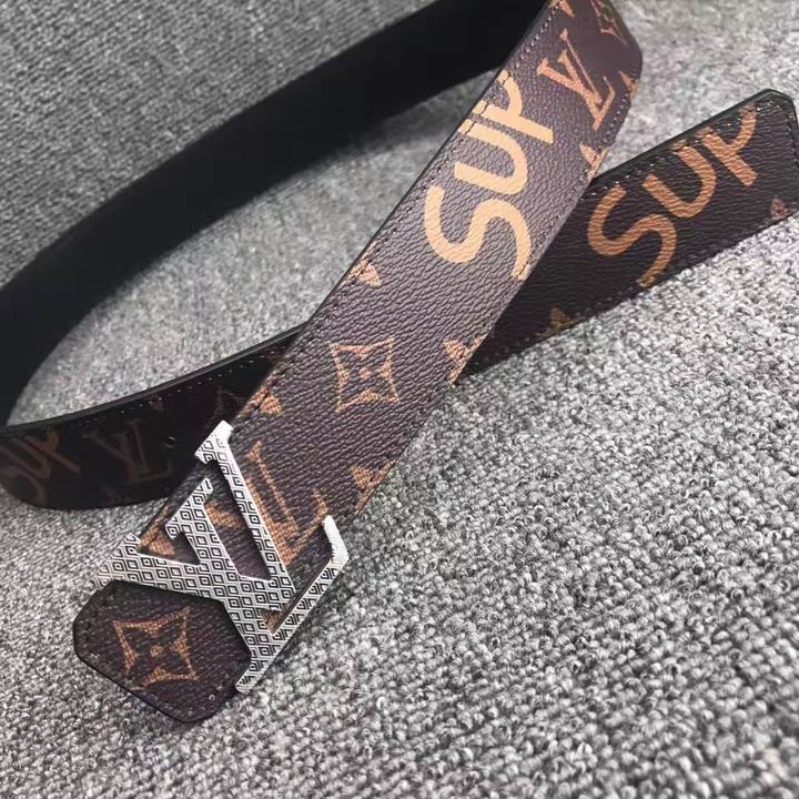 Super Perfect Quality LV Belts(100% Genuine Leather,Steel Buckle)-1495