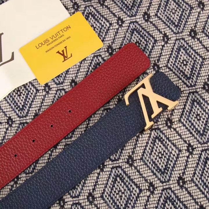 Super Perfect Quality LV Belts(100% Genuine Leather,Steel Buckle)-1510
