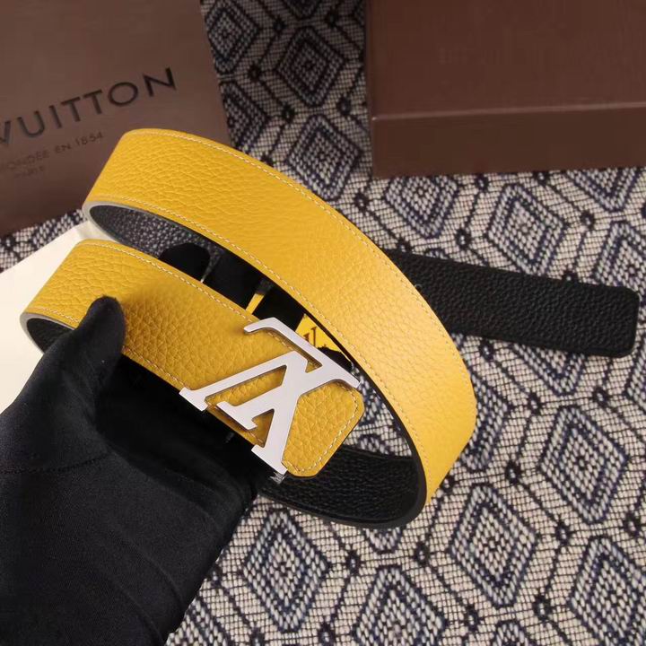 Super Perfect Quality LV Belts(100% Genuine Leather,Steel Buckle)-1515