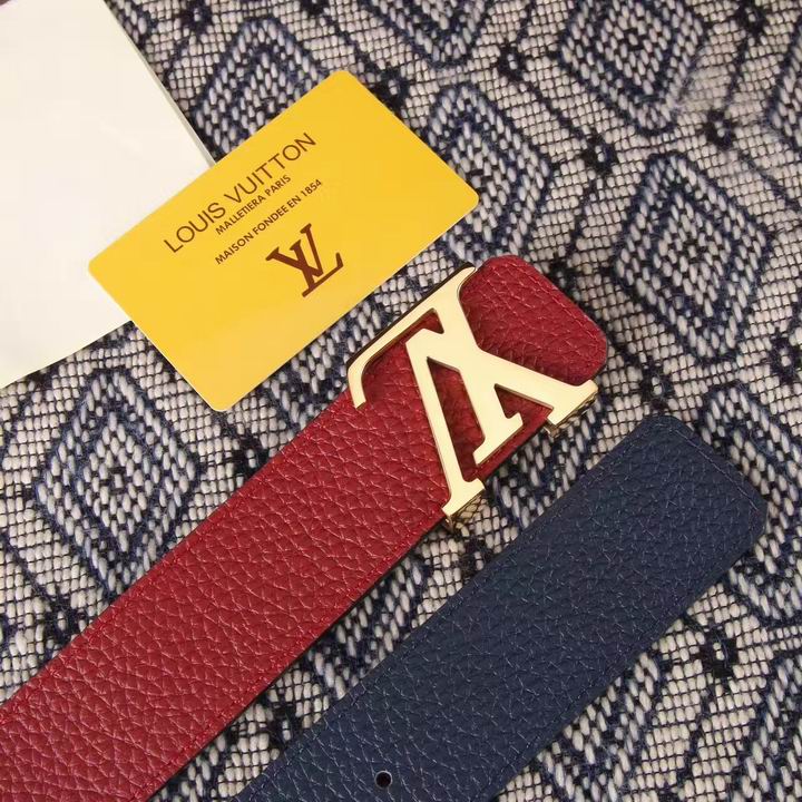 Super Perfect Quality LV Belts(100% Genuine Leather,Steel Buckle)-1537
