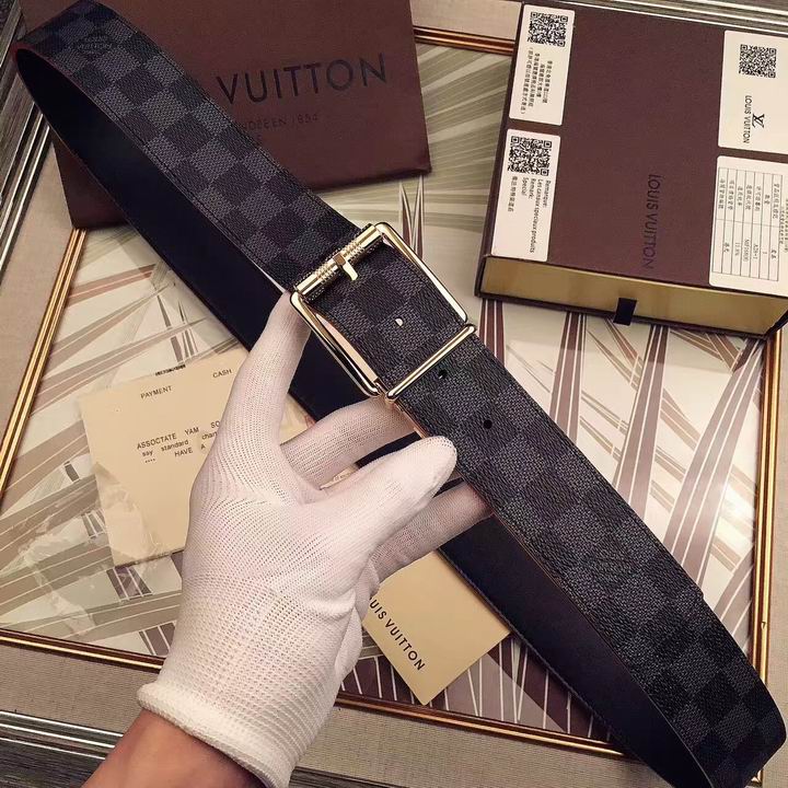 Super Perfect Quality LV Belts(100% Genuine Leather,Steel Buckle)-1549