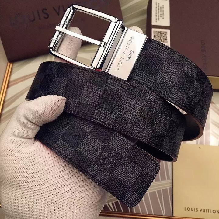 Super Perfect Quality LV Belts(100% Genuine Leather,Steel Buckle)-1552