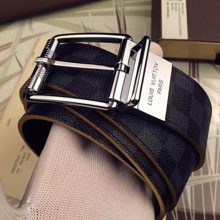 Super Perfect Quality LV Belts(100% Genuine Leather,Steel Buckle)-1553