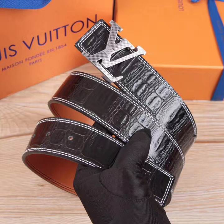Super Perfect Quality LV Belts(100% Genuine Leather,Steel Buckle)-1560
