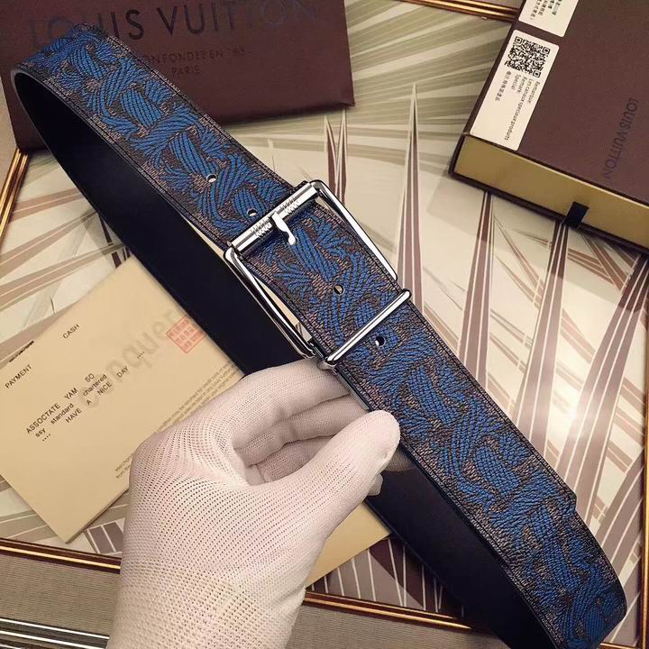 Super Perfect Quality LV Belts(100% Genuine Leather,Steel Buckle)-1581