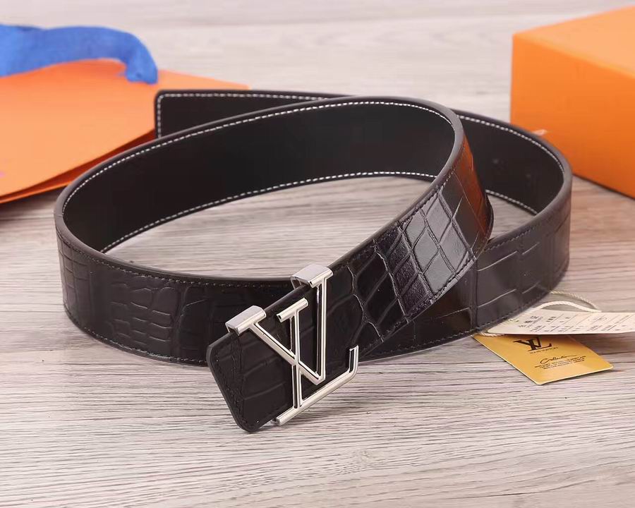 Super Perfect Quality LV Belts(100% Genuine Leather,Steel Buckle)-1584