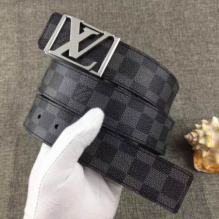 Super Perfect Quality LV Belts(100% Genuine Leather,Steel Buckle)-1592