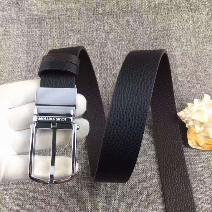 Super Perfect Quality LV Belts(100% Genuine Leather,Steel Buckle)-1596