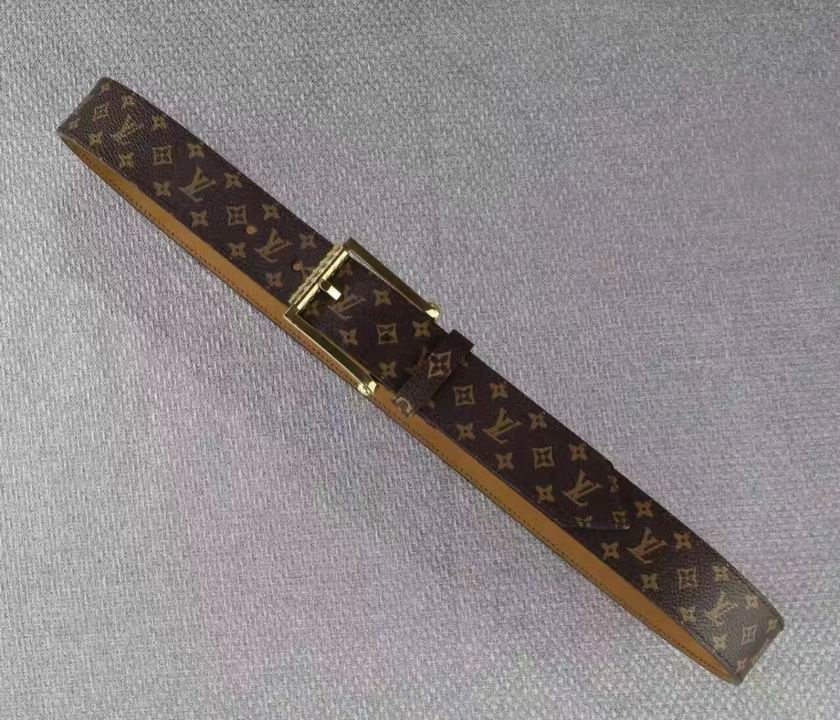 Super Perfect Quality LV Belts(100% Genuine Leather,Steel Buckle)-1601