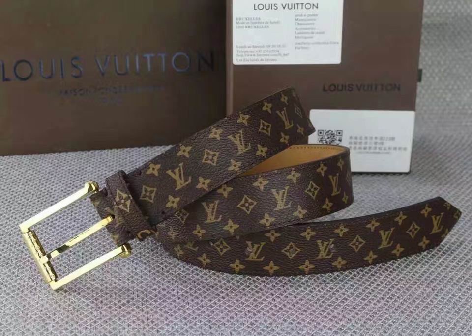 Super Perfect Quality LV Belts(100% Genuine Leather,Steel Buckle)-1602