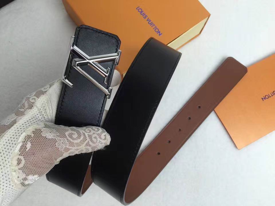 Super Perfect Quality LV Belts(100% Genuine Leather,Steel Buckle)-1619