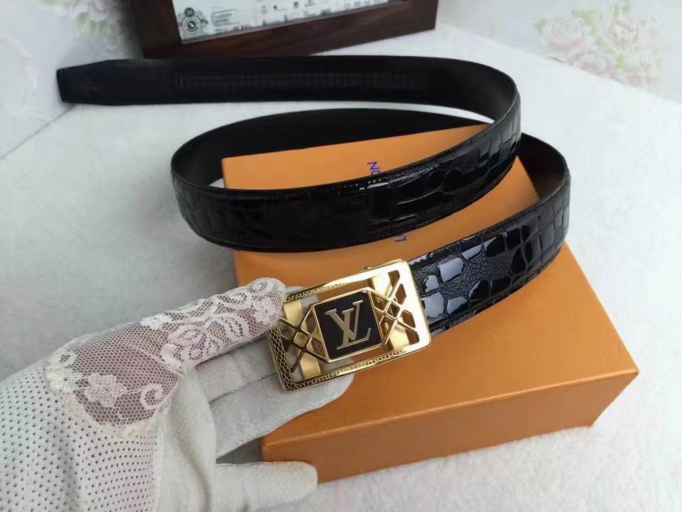 Super Perfect Quality LV Belts(100% Genuine Leather,Steel Buckle)-1624