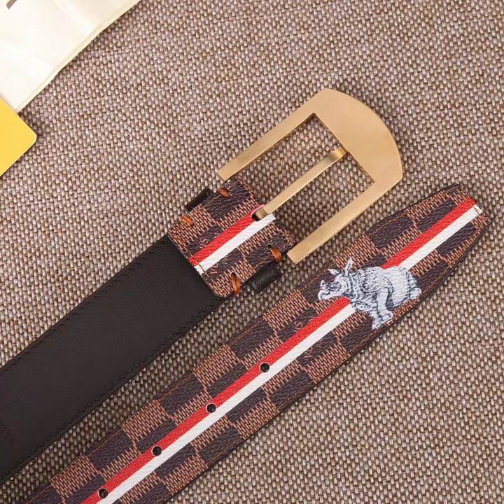 Super Perfect Quality LV Belts(100% Genuine Leather,Steel Buckle)-1635