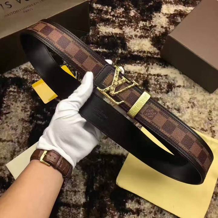Super Perfect Quality LV Belts(100% Genuine Leather,Steel Buckle)-1657