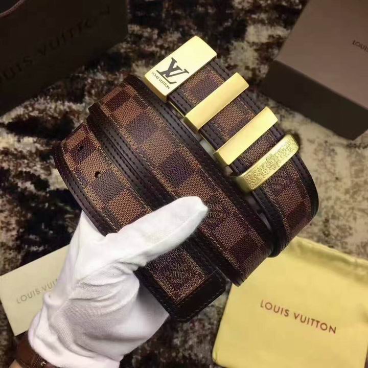 Super Perfect Quality LV Belts(100% Genuine Leather,Steel Buckle)-1660