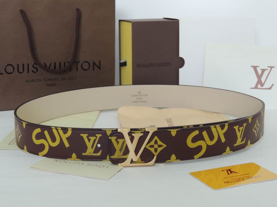 Super Perfect Quality LV Belts(100% Genuine Leather,Steel Buckle)-1679