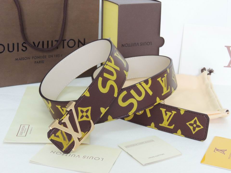 Super Perfect Quality LV Belts(100% Genuine Leather,Steel Buckle)-1680