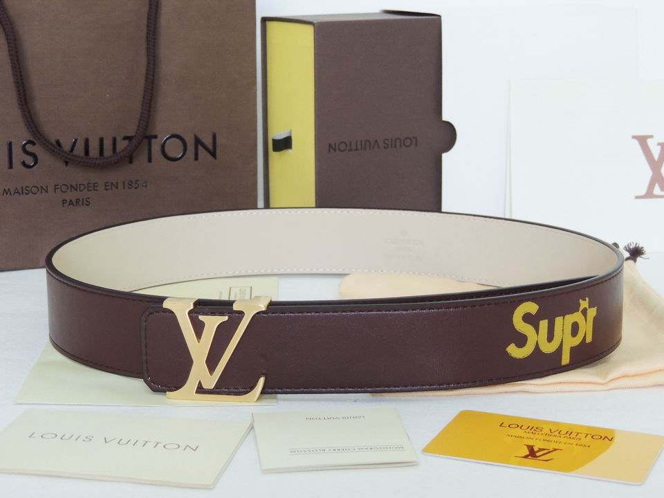 Super Perfect Quality LV Belts(100% Genuine Leather,Steel Buckle)-1685