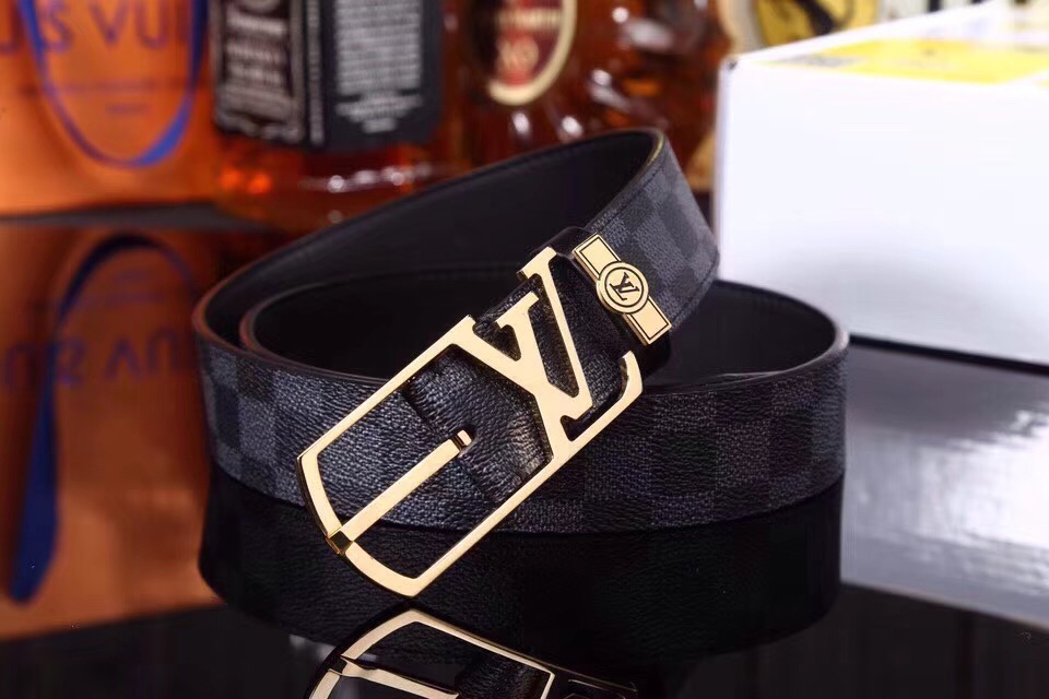 Super Perfect Quality LV Belts(100% Genuine Leather,Steel Buckle)-1708